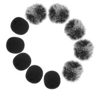 Hemobllo 10 piezas Funda para Micrófono Esponjas Peluches Protección Viento para Grabación Portátil Interior y Exterior Compatible con Micrófonos de Solapa