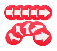 Hemobllo 10 Piezas Marcador Reflectante de Flecha para Senderos, PVC Rojo | Instalación Rápida, Alta Visibilidad y Guía Clara, para Vallas, Postes, Muros y Suelos
