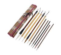Hemobllo 10 Piezas Pinceles de con Bolsa para Principiantes Escritura y Pintura para Técnicas Artísticas y Expresión Cultural