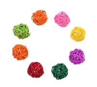 Hemobllo 10 Piezas Unidades de Ratán para Masticar para Pájaros Pequeños y Juguetes Colgantes Resistentes y Naturales para Estimular y Cuidar Dientes Color Aleatorio Color Aleatorio