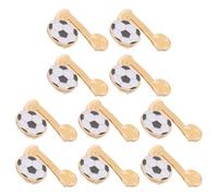 Hemobllo 10 Pines Metálicos de Fútbol Forma de Balón, Resistentes al Desgaste, Accesorios Versátiles para Bufandas y Camisetas en Eventos Deportivos