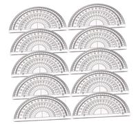 Hemobllo 10 Transportadores de Plástico Transparente para Matemáticas y Dibujo Transportador Pequeño de 180 Grados para Estudiantes Herramienta Escolar de Medición de Ángulos Portátil