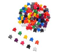Hemobllo 100 Fichas de Ajedrez Multicolores de Madera Figuras de Juego de Mesa para Contar y Clasificar Piezas de Repuesto para Juegos Familiares y Aula Meeples Pequeños y Resistentes