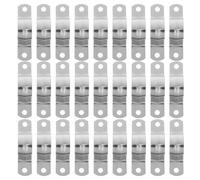 Hemobllo 100 Piezas Abrazadera de Tubo Acero Inoxidable, Soporte de Montaje de Tubería de Doble Orificio, Plata, Compatibilidad para Tubo y Tubería, para Gestión de Cables DIY y Usos