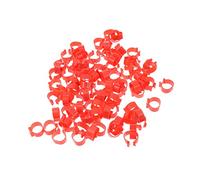 Hemobllo 100 Piezas Anillos para Piernas de Pollo de Clips Plásticos para Identificación de Aves Ligero y Fácil de Usar para Patos y Gansos Herramienta Multiusos para Crianza de Aves