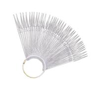 Hemobllo 100 Piezas Consejos para Practicar Manicura Forma de Abanico Paleta de Uñas Transparente para Inicio de Kit de Uñas Acrilicas