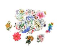 Hemobllo 100 Piezas Pegatinas De Dibujos Animados con Motivos De Flores De Calcomanías Adhesivas para Portátil Cuadernos Manualidades y Uso Diario Pegatinas para Aulas Infantiles