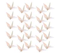 Hemobllo 100 Piezas Premade Origami Paper Cranes Hand Folded For Wedding Tea Party Favors Outdoor Durable Photo Booth Props Pearlescent