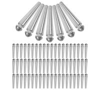 Hemobllo 100 Unidades Clavijas del Tablero de Cribbage de Metal Plata Portátiles para Seguimiento de Puntuación en Hotel y Sala de Cartas Accesorios de Mesa