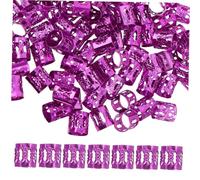 Hemobllo 100piezas Pinzas para Extensiones de Cabello Rastas Pinzas Moradas de Aluminio para Trenzas Sujetadores para Joyas de Filigrana para Rastas Accesorios Decorativos Cabello