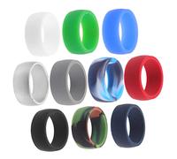 Hemobllo 10piezas Anillos De Silicona Para Fitness Suaves y Cómodos Piel Portátiles Diseño Ergonómico Para Deportes Al Aire y Ejercicios Deportivos