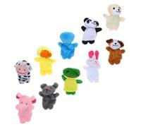 Hemobllo 10Piezas Dedo de Animales de Peluche para Aulas y Aprendizaje Interactivo Didáctica Estimulación del Lenguaje y Expresión Emocional