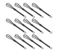 Hemobllo 12 Batidores Pequeños de Plástico Negros para Mezclar Tinte de Cabello, Herramientas para Teñir el Cabello, Palitos Mezcladores de Pigmentos, 17 X 2,5 Cm, para Uso Reutilizable