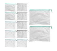 Hemobllo 12 Bolsas de Malla Cremallera PVC Transparentes B4 Organizador para Documentos Carpetas Tamaño Legal Multipropósito para Oficina y Viaje Resistente y Compacto