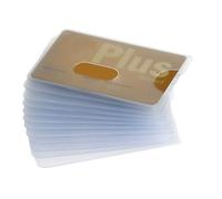 Hemobllo 12 Fundas para Tarjetas de Identificación y Transporte de Plástico Blanco con Orificio para Colgar, Organizador Compacto para Tarjetas de Membresía y Comida