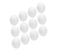 Hemobllo 12 Huevos de Plástico Sólido Realistas para Aves, Accesorio para Pájaros Multifunción No Deformable, Adecuado como Cebo Reproductivo y Decoración de Nidos y Coops de Periquitos