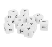 Hemobllo 12 Piezas Dados Educativos de Acrílico con Signos Matemáticos Claros para Enseñanza de Cálculo Didáctico para Aula y Actividades Casa para Desarrollo de Coordinación y Lógica