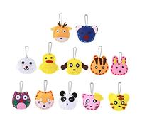 Hemobllo 12 piezas Kit de Colgantes de Animales DIY para Mochilas de Fieltro No para Manualidades Infantiles y Seguros para Actividad para Desarrollar Habilidades