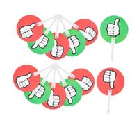 Hemobllo 12 piezas Paletas de Votación Dobles Sí No para Aula Tablero de Mano Verde y Rojo para Respuestas Rápidas Herramientas Interactivas para Participación Estudiantil y Evaluación