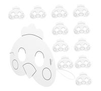 Hemobllo 12 Piezas para colorear infantil máscara de carnaval de bricolaje Máscaras de actividad para Máscara de cosplay de animales DIY Papel