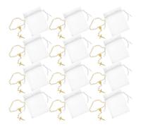 Hemobllo 12 Pulseras de Cuentas para Bautizo con Cruz Católica y Perlas y Doradas Falsas Pulsera de Rosario Católico para Comunión Boda y Fiesta Recuerdo Espiritual de 7X9 CM