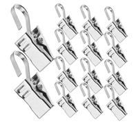 Hemobllo 120piezas Clip para Cortina de Ducha Gancho Clips Metálicos Tipo S de Acero Inoxidable para Colgar Cortinas de Exterior