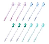 Hemobllo 12piezas Bolígrafos Dinosaurio Kawaii Multi-función con Animales para Colores Brillantes y Diseño Portátil Verde Azul Rosa Accesorio Escolar Infantil