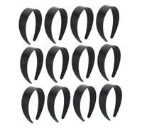 Hemobllo 12piezas Diademas De Plástico Duro Anchas Dientes Para Mujeres Diademas De Plástico Rígidas Sencillas Para Manualidades Cabello Retro De Niñas y Mujeres