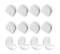 Hemobllo 12piezas Estuches Para Prótesis Unidades Caja De Almacenamiento Con Orificios De Ventilación Estuche De Transporte Hermético Para De y Dientes Postizos