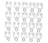 Hemobllo 140 Piezas Ruedas de Carril para Cortinas Plástico Techo Doble Rodadura Silenciosa para Sistema Separador Habitaciones Ventanas Baños Accesorios
