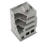 Hemobllo 144, Modelo de Construcción de Plástico para Dioramas, Microadornos Paisajísticos de Ciudad Ruinas, Miniatura de Casa en Ruinas para Mesa de Arena y Decoración
