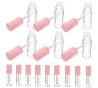Hemobllo 15 Piezas de Tubos de Bálsamo Labial Vacíos de 10Ml Envases Rellenables de Brillo Labial Transparente con Varita Contenedores Prácticos para Cosméticos Diy