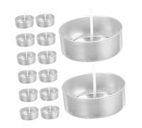 Hemobllo 150juegos Portavelas De Té Vacíos De Aluminio con Mechas De Moldes Redondos para Fabricación De Velas Recipientes para Manualidades