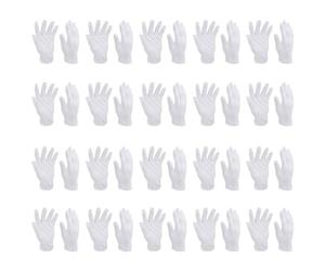 Hemobllo 16 Guantes de Algodón Elásticos y Lavables para Inspección de Joyería Limpieza y Diario Hogar Cocina y Oficina Duraderos y Cómodos para Hombres y Mujeres