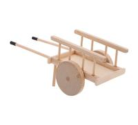 Hemobllo 1juego Miniature Farming Cart Model with Hay Dollhouse Simulation Cart Ornaments for Farm Tool Miniatures and Landscape Decorations