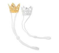Hemobllo 2 Adornos para Hámster y Animales Pequeños Accesorio para Fotos y Celebraciones Tiara Pequeña de Princesa en Colores Dorado y Plateado Diseño Ligero y Ajustable para Disfraz y