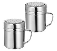 Hemobllo 2 Agitadores de Acero Inoxidable para Condimentos con Asa Fácil de Usar, Resistente Corrosión y Gran Capacidad para Cocina y Restaurante