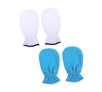 Hemobllo 2 Guantes de Parafina Reutilizables para Cuidado Profesional de Manos Exfoliantes y Humectantes Diseño Elástico de Azul y Blanco para Keroterapia Casa