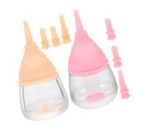 Hemobllo 2 Juegos Biberón Ergonómico para Gatitos con Material Seguro de Silicona y Tetinas Incluidas, Adecuado para Cachorros y Gatitos Recién Nacidos con Flujo Lento