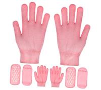 Hemobllo 2 juegos Calcetines y Guantes Hidratantes Spa para Cuidado Manos y Pies Nutritivo Piel Seca Protección Limpia y Fácil Uso Casa