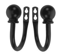 Hemobllo 2 Juegos Gancho De Cortina Titular De La Cortina Retención De Cortina Porta Cortinas para Cortinas Retenciones De Cortina De Montaje En Pared Colgador De Cortina Negro Planchar