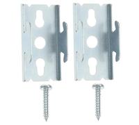 Hemobllo 2 Juegos Soportes para Barra de Cortina de Hierro Resistente de Unidades para Montaje Exterior Pared Estructura Sólida y Fácil Instalación para Dormitorio y Sala