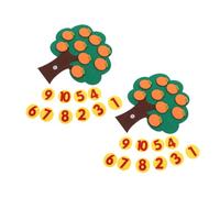 Hemobllo 2 Juguete Educativo Árbol de Fieltro Naranja para Preescolar Desarrollo Habilidades Matemáticas Manipulativos para Actividades Aprendizaje