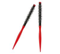 Hemobllo 2 Mini Cepillos Rizadores Redondos Pequeños de Nailon para Cabello Fino Cepillo para Peinado y Secado Secador Adecuado para Cabello Corto y Tupé Uso en Casa y Viaje