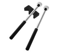 Hemobllo 2 pares Mallets de Tambor de con Soporte de Baquetas de Fieltro con Mango Antideslizante para Instrumentos de Percusión y Yoga