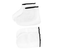 Hemobllo 2 Pares Mascarilla Exfoliante para Pies Guantes de Baño de Parafina y Protectores de Pies Extraíbles para Cuidado de Manos y Spa