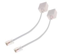 Hemobllo 2 Piezas Adaptador para Teléfono Conector Hembra Macho Conexión Estable y Duradera para Fax y Teléfono Analógico