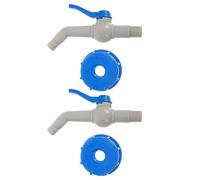 Hemobllo 2 Piezas Adaptador Roscado para Grifo de Tanque Ibc Conector Plástico para Válvula de Cierre Accesorio Portátil para Gestión de Agua Exteriores y Emergencias