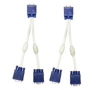 Hemobllo 2 Piezas Adaptador Vga Macho Doble Hembra Cable Divisor para Monitor Duplicador Vídeo con Señal Estable Conexión Práctica para PC y Portátil