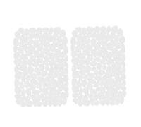 Hemobllo 2 Piezas Alfombrillas Fregadero Cocina PVC Transparente Antideslizante Protector Drenaje Vajilla Sink Filter Mat Basin Pad